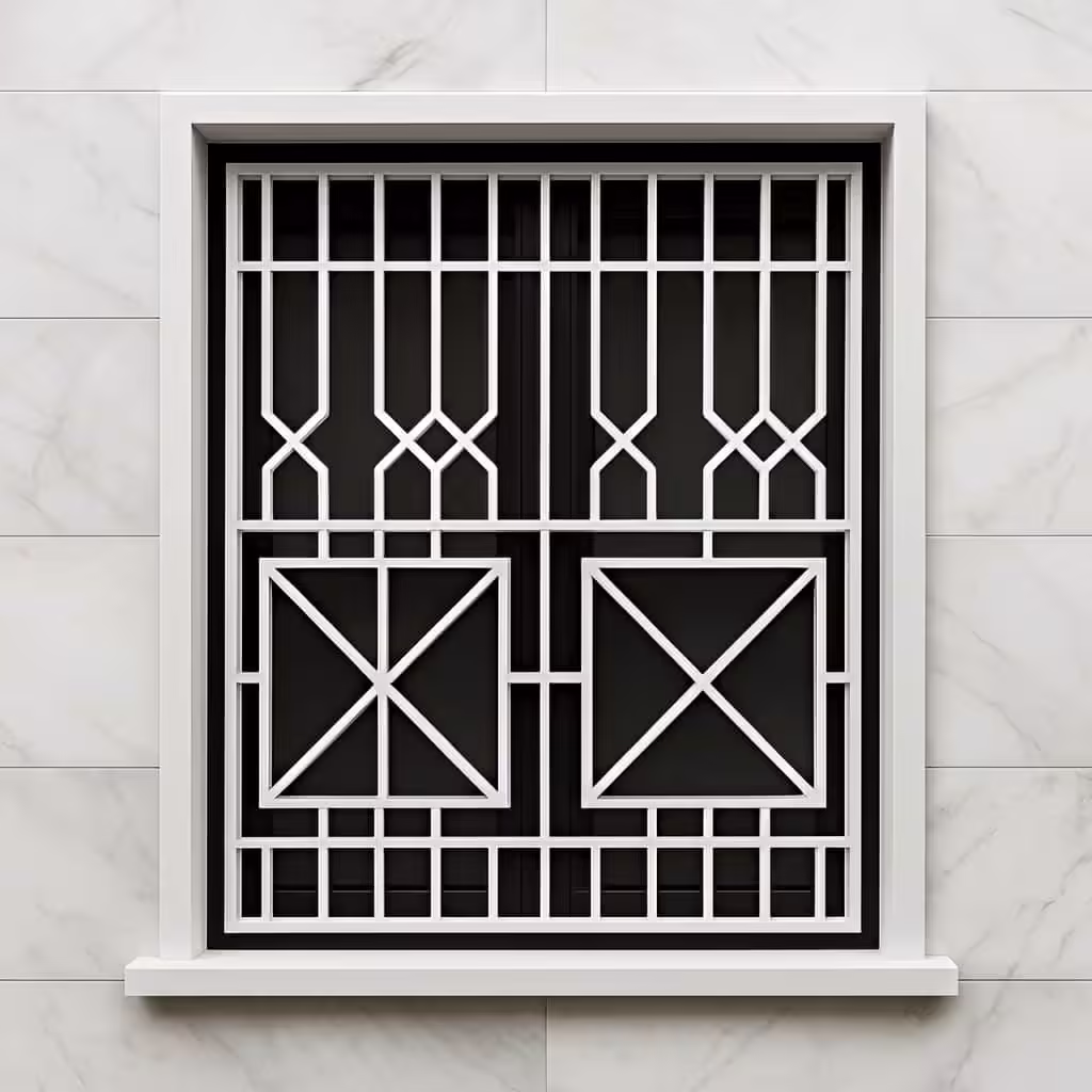 حفاظ پنجره مدل هندسی مدرن برای ساختمان‌های مدرن