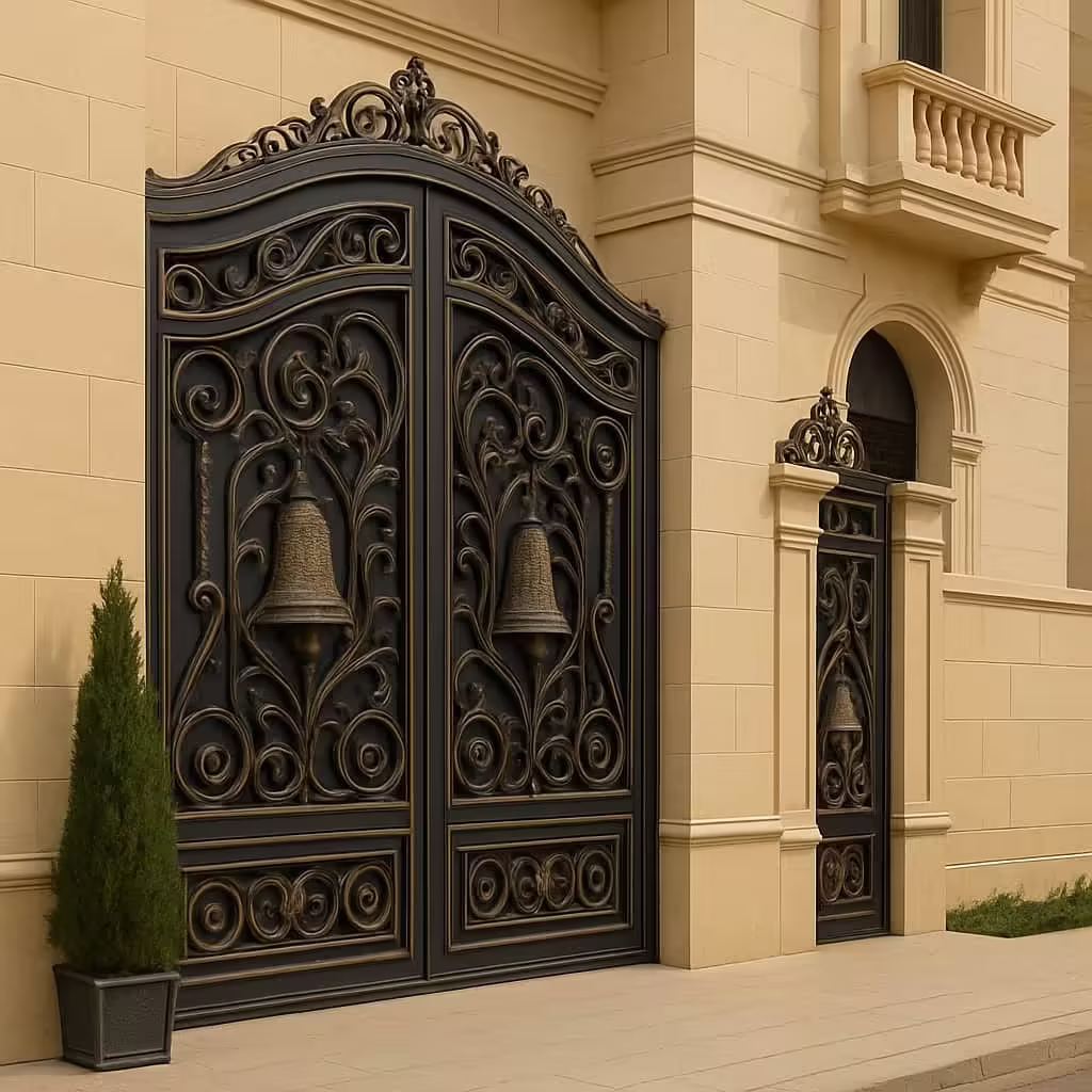 درب پارکینگی مدل زنگوله برای ویلای لوکس