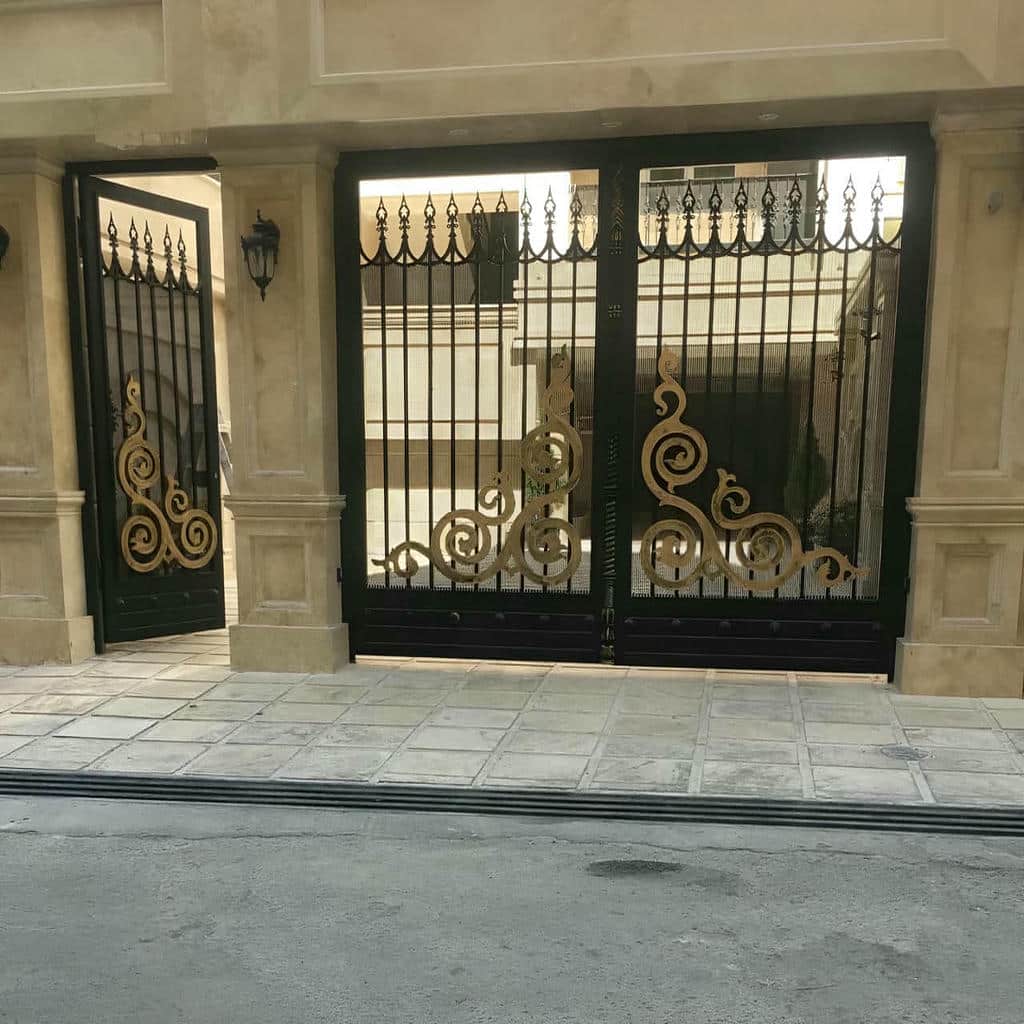 کارخانه درب حیاط رنگ کوره ای در پردیس