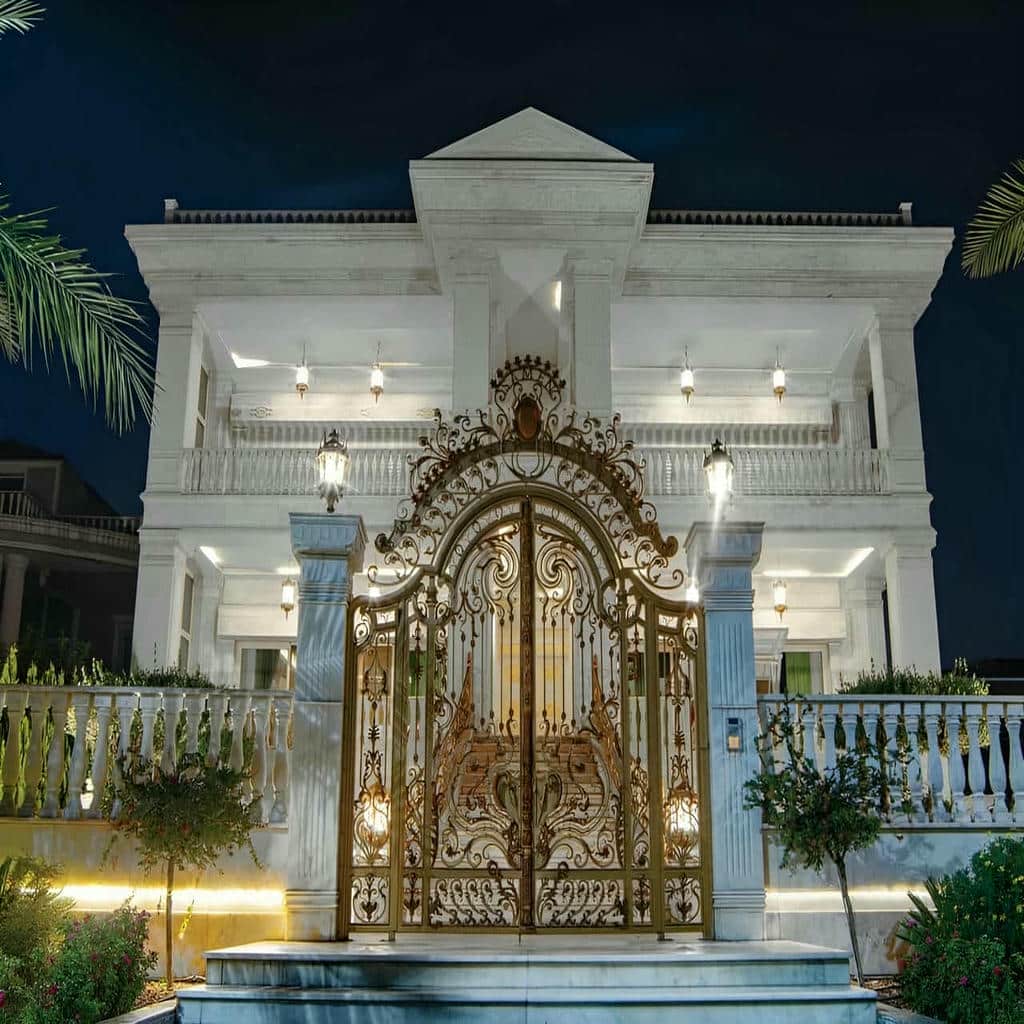 نصب درب حیاط رنگ کوره ای در رشت