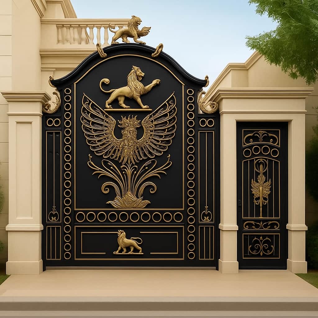 درب حیاط در سنندج