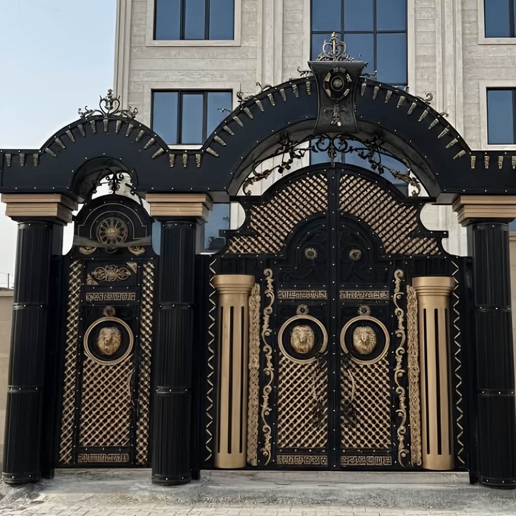 کارخانه درب حیاط رنگ کوره ای در شهریار