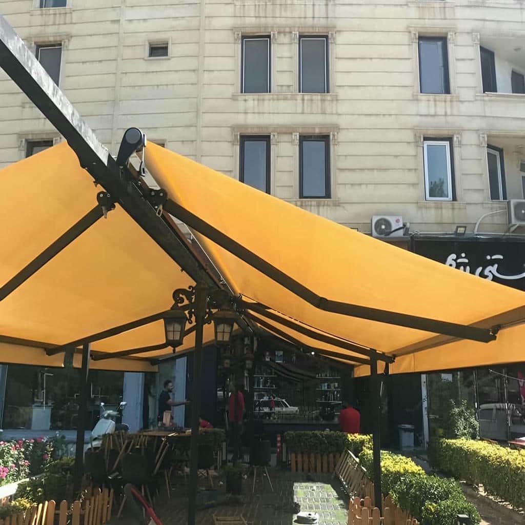 کارخانه سایبان برقی دهانه عریض در آبسرد