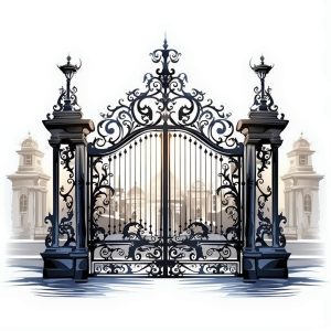 درب حیاط در مریوان