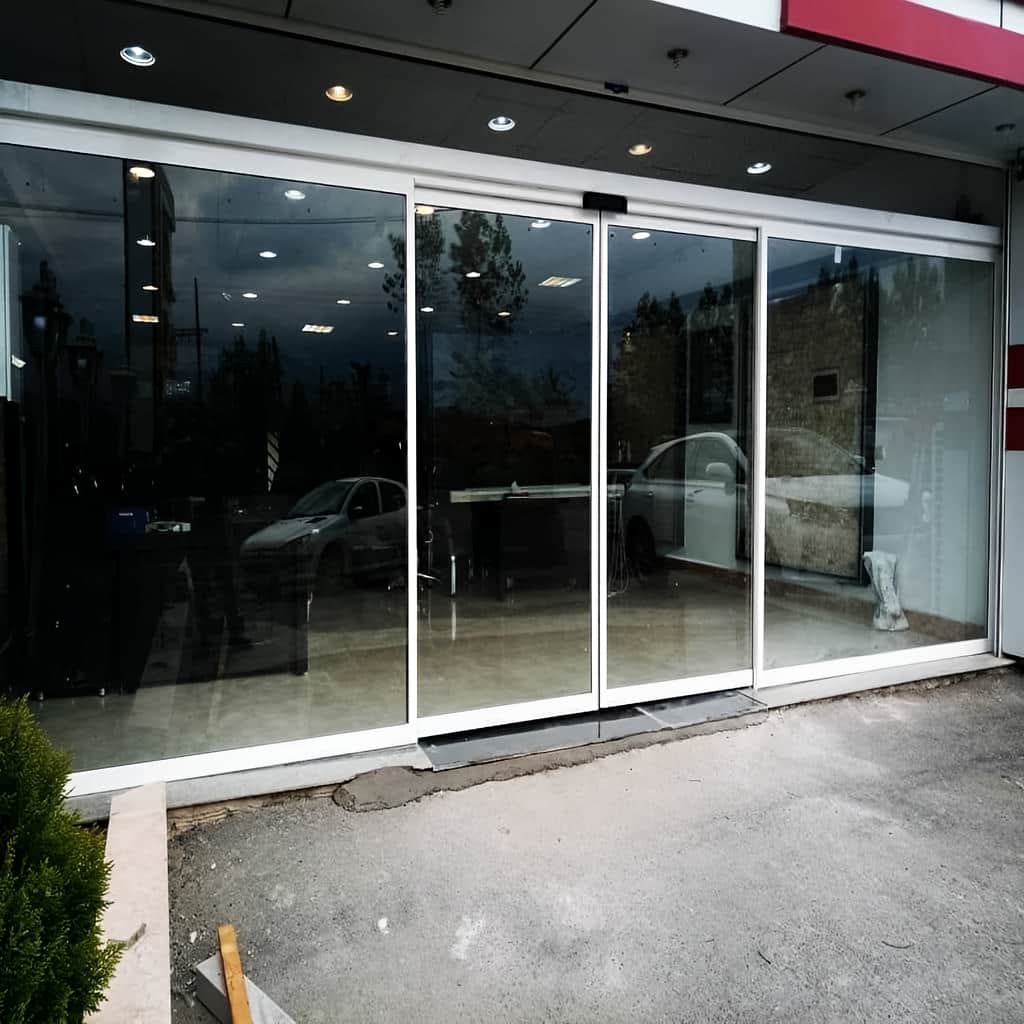 اجرای درب اتوماتیک شیشه ای برای بانک و اداره
