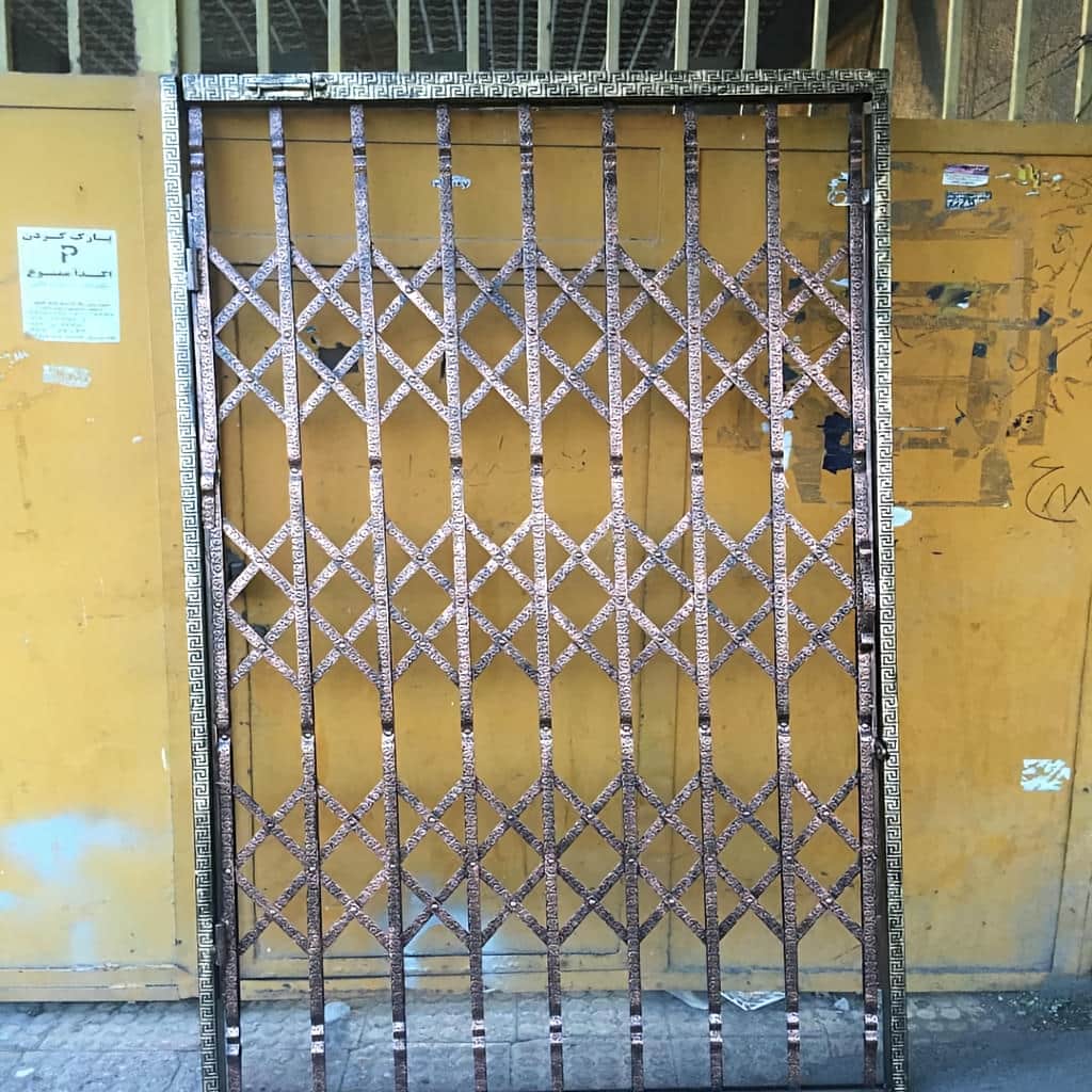 حفاظ آکاردئونی آهنی سه لوزی برای ورودی مقاوم