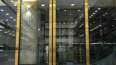 6 نمونه درب شیشه ای اتوماتیک کشویی دو لت