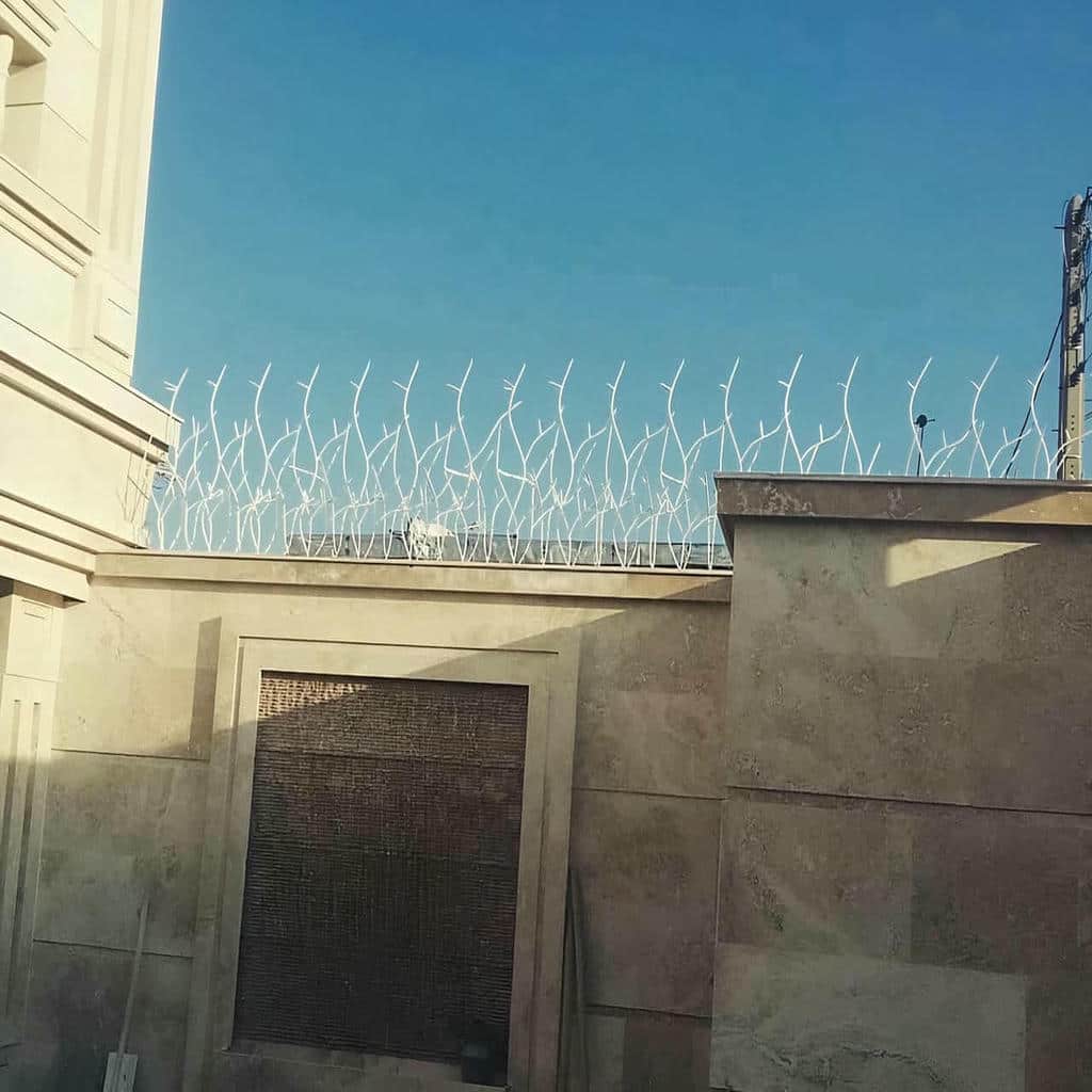 حفاظ دیوار آهنی رنگ کوره برای پروژه نصب روی تاج آماده