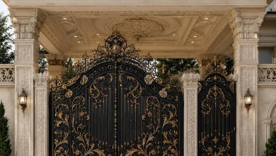 11 مدل درب پارکینگ سنگین شاسی دوبل