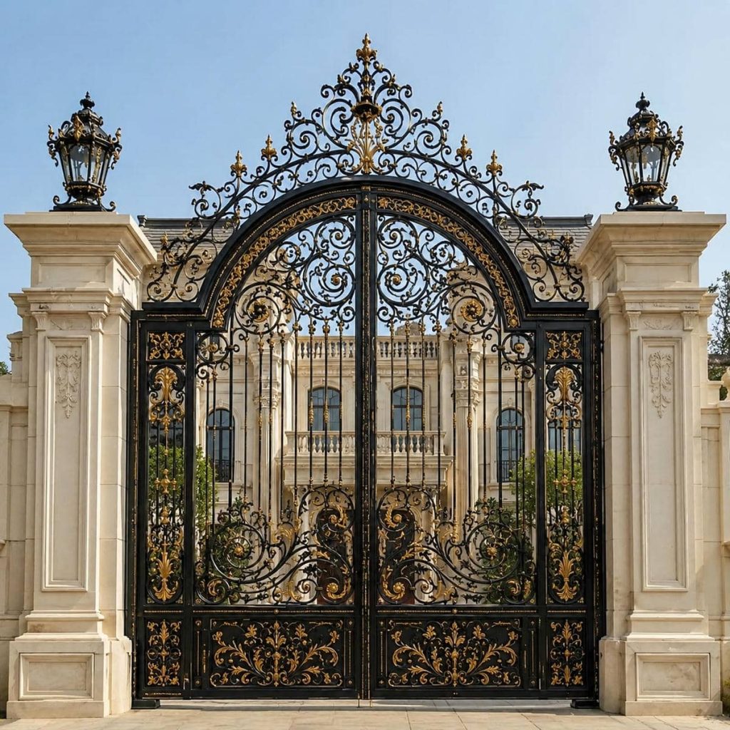 خرید درب پارکینگ مدرن پنل مشبک با بررسی حریم و تهویه