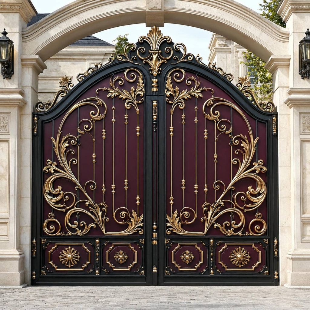 خرید درب ویلایی فلزی برای ورودی باغ با سبک مدرن