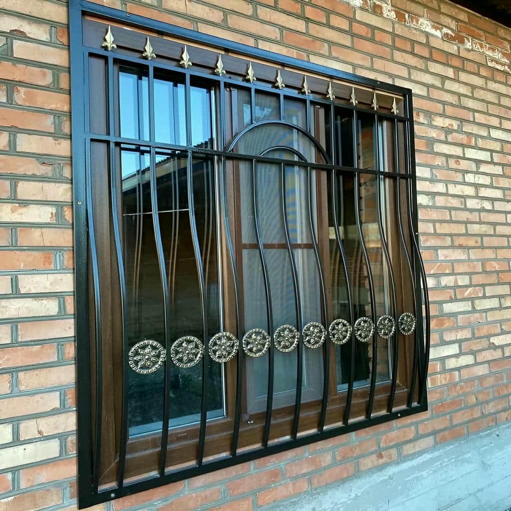 تولید حفاظ پنجره طبقه اول امنیت ورودی با رنگ ضدزنگ