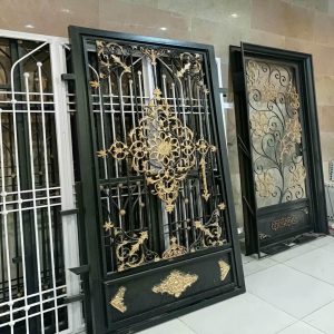 14 طرح درب حیاط نمای آجری