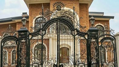 14 طرح درب پارکینگ کشویی محوطه