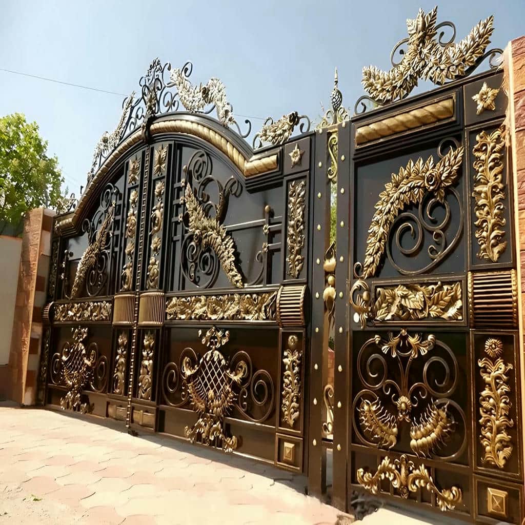 درب حیاط CNC پنل مشبک مناسب ورودی پروژه مدرن