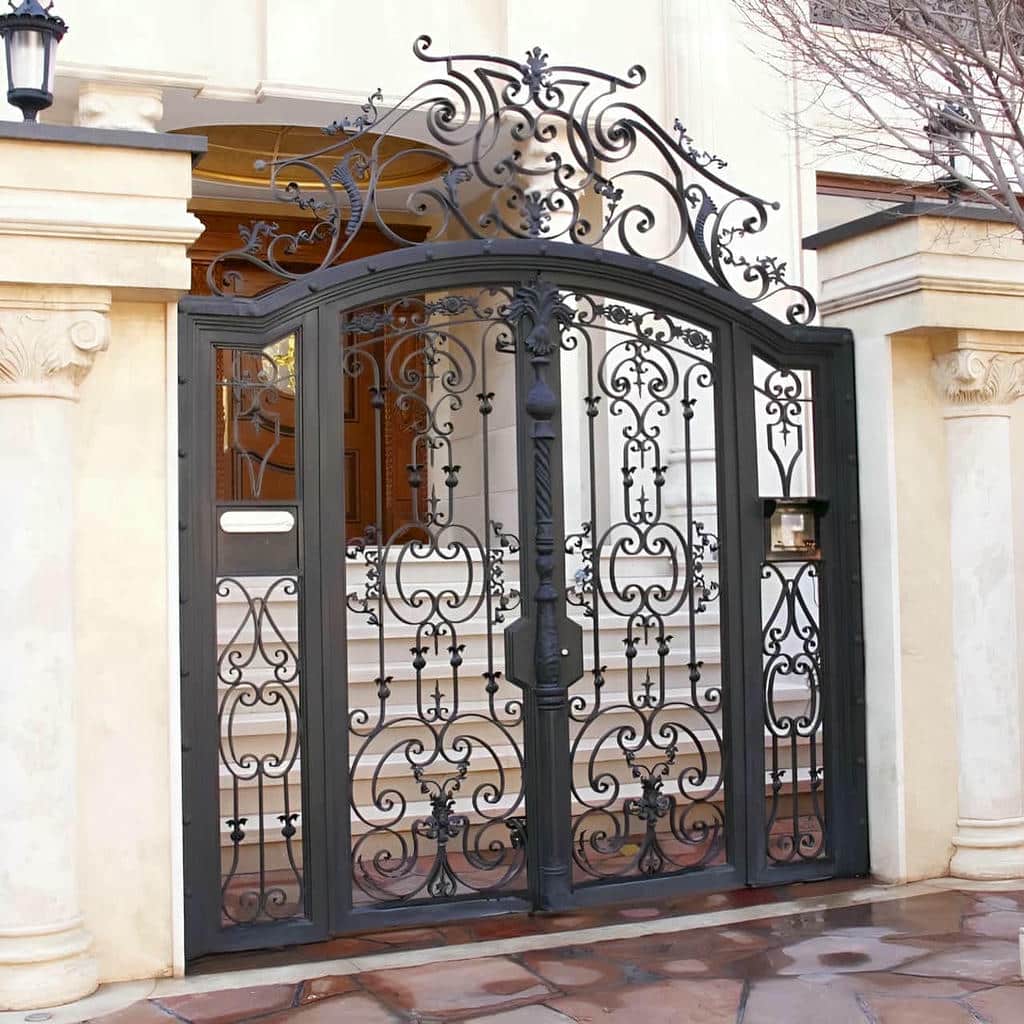 نصب درب حیاط برش لیزری هندسی با قاب مقاوم