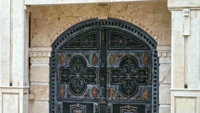 11 طرح درب پارکینگ آهنی ریلی