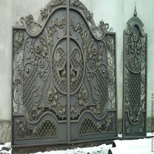 10 نمونه درب ورودی ساختمان آهنی دو لنگه
