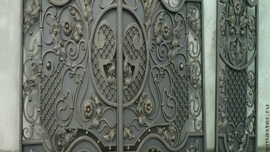 10 نمونه درب ورودی ساختمان آهنی دو لنگه