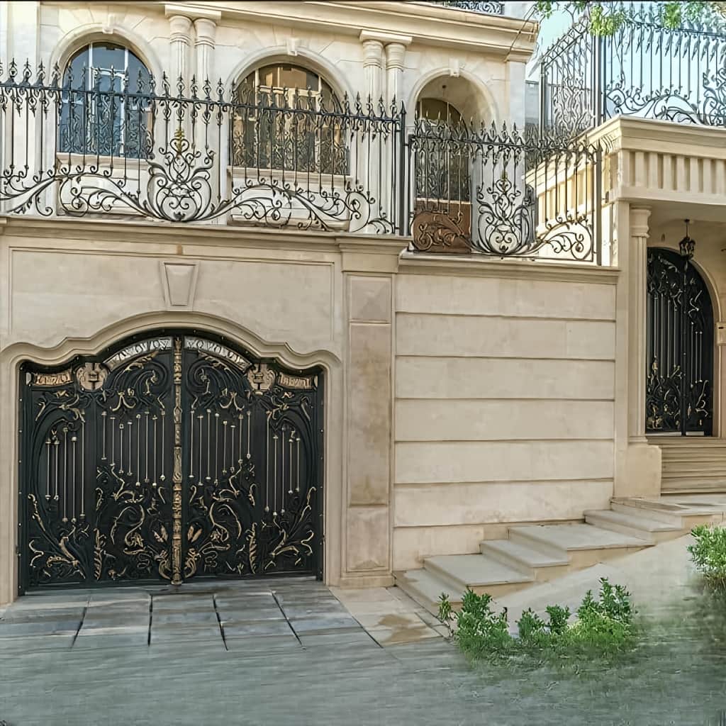 نصب درب ویلایی طرح چوب فلزی با اجرای دقیق