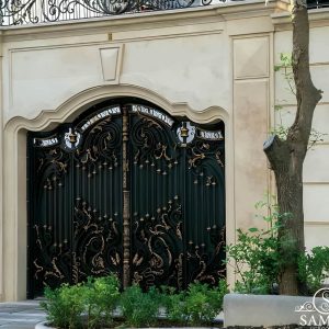 14 طرح درب ساختمان مدرن نمای سنگ