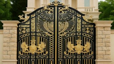 13 مدل درب پارکینگ ویلایی دو لنگه