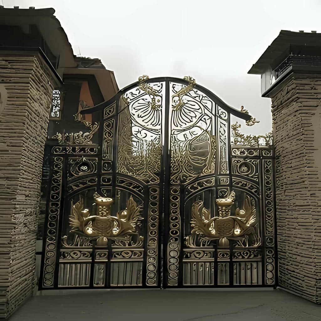 خدمات نصب درب حیاط بزرگ پارکینگ برای پروژه واقعی