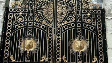 11 نمونه درب حیاط ورق پانچ