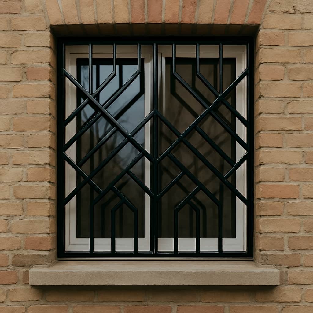 حفاظ پنجره دوجداره آهنی با طراحی ساده