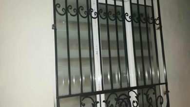 حفاظ پنجره گلنرده آهنی با طراحی فرفورژه