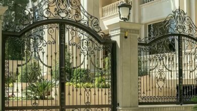 درب لاکچری حیاط فلزی با طراحی سفارشی