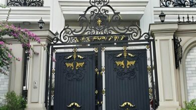 درب باغی فلزی با طراحی ورودی باغ