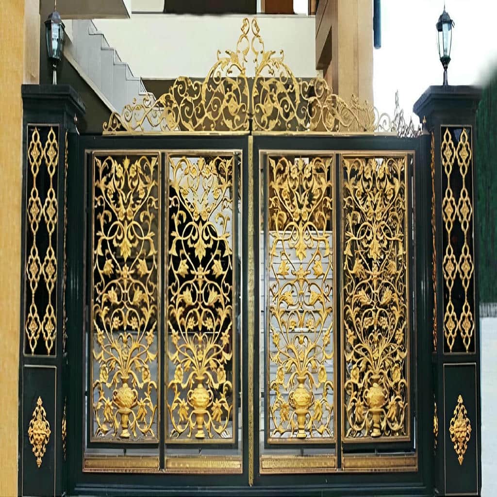درب ویلایی پارکینگ دو لنگه فرفورژه