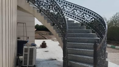 نرده فرفورژه راه پله فلزی