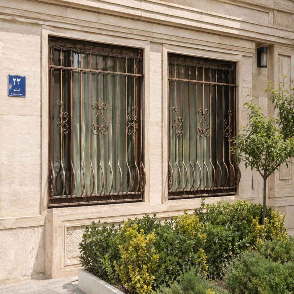 حفاظ پنجره دوجداره هماهنگ با پنجره ساختمان حفاظ پنجره دوجداره هماهنگ با پنجره ساختمان