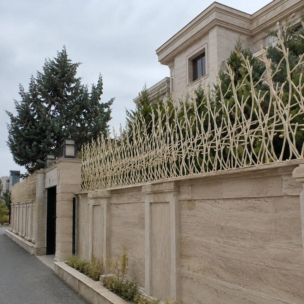 حفاظ دیوار استان کرمان نمای فلزی ساختمان