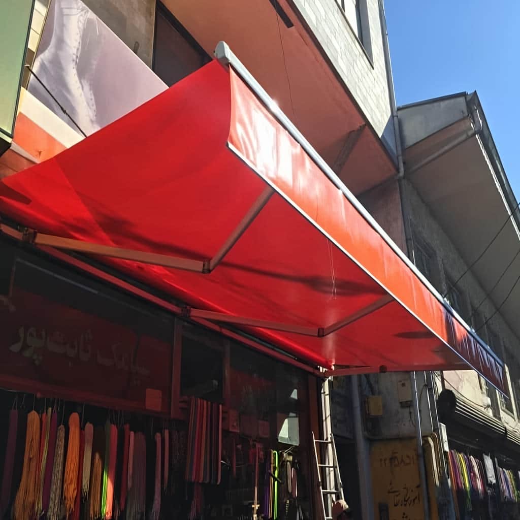 سایبان اتوماتیک بازویی برای فضای تجاری