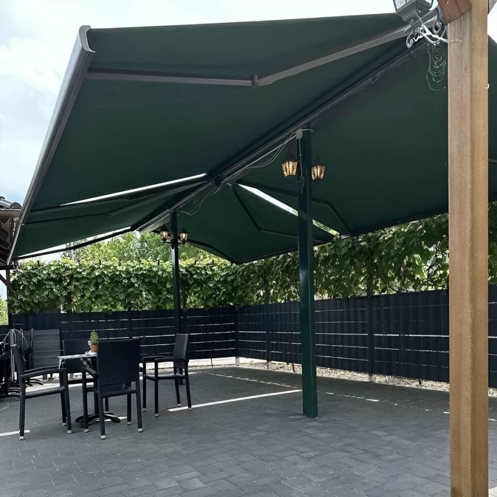 سایبان بازویی برای تراس ساختمان