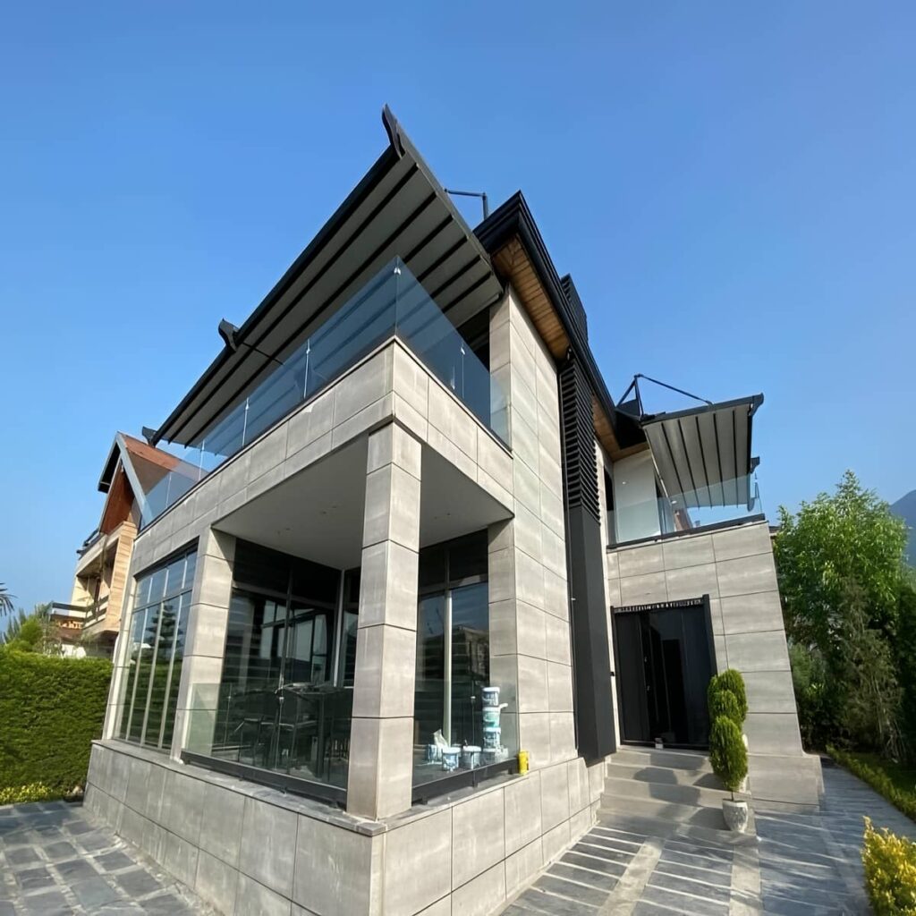 سایبان برقی مدل بازویی برای تراس