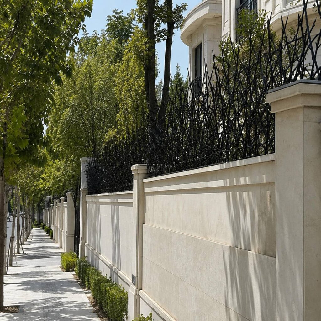 مدل سرنیزه ای روی دیوار مسکونی