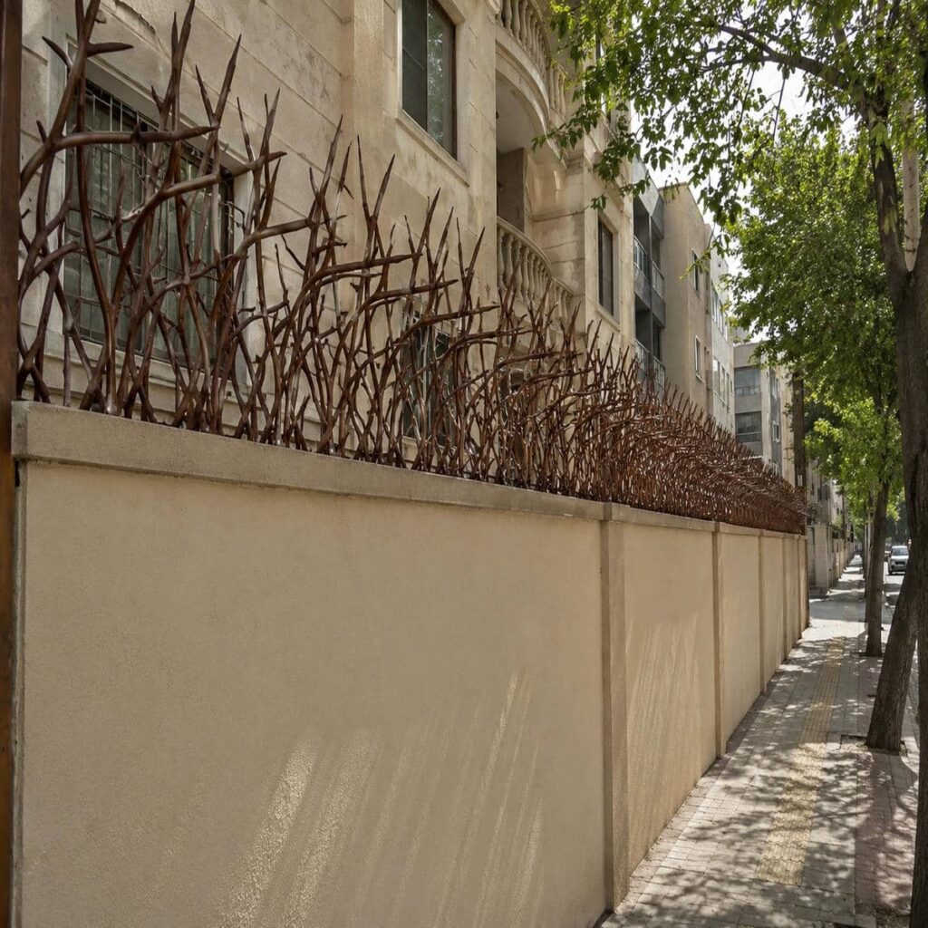 نرده حفاظ دیوار فلزی تبریز با طراحی مدرن