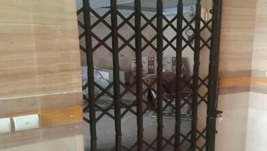 حفاظ درب آکاردئونی فلزی ورودی آپارتمان استان البرز