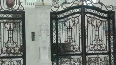درب حیاط فلزی یزد نمای ورودی ویلایی