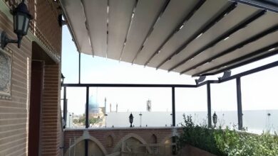 سایبان برقی اتوماتیک استان مازندران با پوشش مقاوم