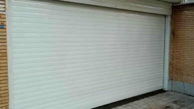 کرکره برقی رشت آلومینیومی خاکستری نما
